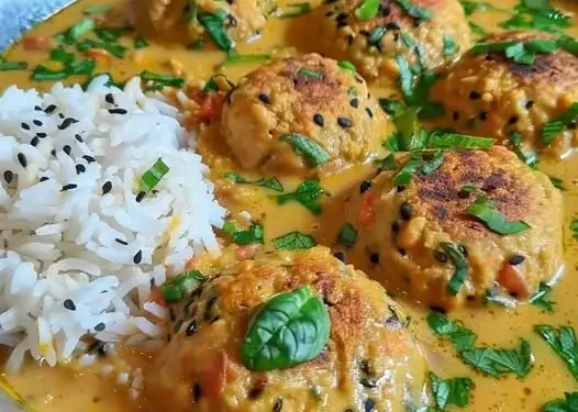 Linsenbällchen in Kokos-Currysoße