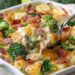 Kartoffelauflauf mit 1 Kopf Brokkoli in leckere Sahnesauce