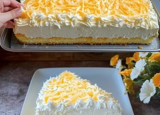 Ich nehme Paradiescreme und 400 g Sahne für den Mandarinen Fantakuchen