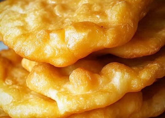 Ich verrühre 200 ml Milch mit 350g Mehl, Ungarische Langos!