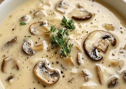 Ultracremige Suppe in 20 Minuten mit 500 g Champignons!