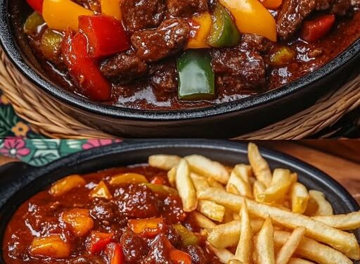 Kochen Sie 1 kg Schweinenacken & 400 ml Fleischbrühe, unser bester Schaschliktopf