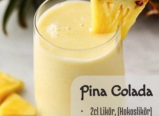 Piña Colada mit 1 Packung Pudding, tropischer Genuss im Glas!