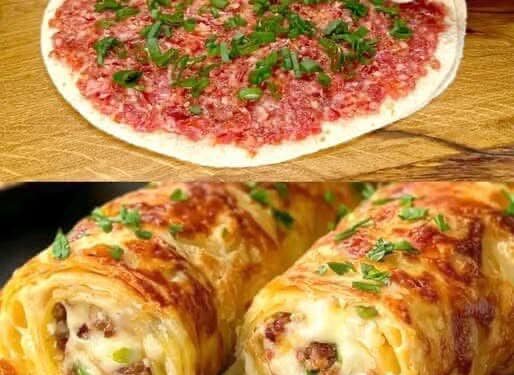 Tortilla mit 450g Hackfleisch in wenigen Minuten zubereitet