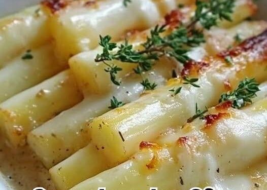 Schmeckt immer und in wenigen minuten fertig, Spargel aus dem Ofen