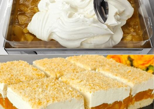 Apfelpudding Schnitten die ich bereites 3x in diese Woche gemacht habe