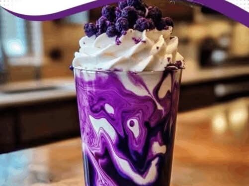 Latte mit 200g Blaubeeren, das konnte ich täglich trinken