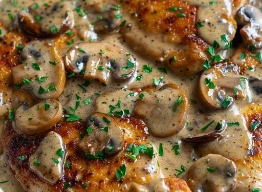 Hähnchen Pilzpfanne in 15 Minuten mit 150 g Champignons