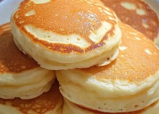 Die backe ich jede Woche, Pfannkuchen mit 250 ml Naturjoghurt!