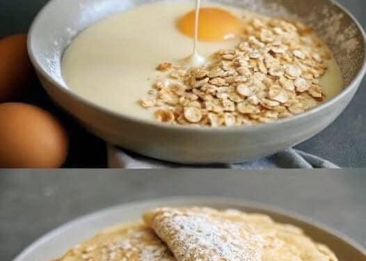 Haferflocken Pfannkuchen in 5 Minuten, esse ich jeden Tag!