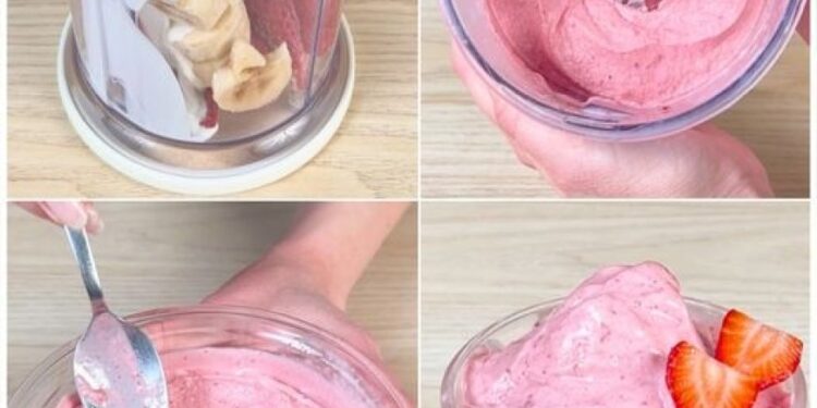 Erdbeercreme mit Sekundenschnelle zubereitung nur 3 Zutaten