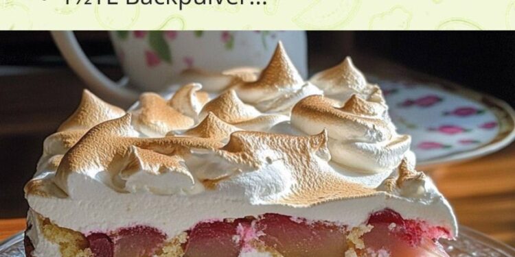 Rhabarber Baiser Kuchen