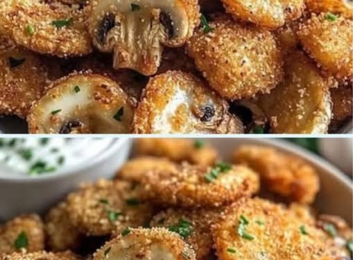 Knusprige Knoblauch Champignons aus dem Ofen