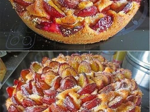Pflaumenkuchen blitzschnell fertig in 5 Minuten zubereitet