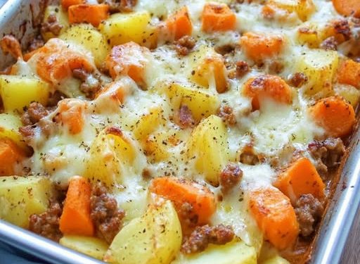 Kohlrabi Auflauf mit 500g Hackfleisch zum Abnehmen