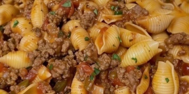 Rezept für Muschelnudeln mit Hackfleisch