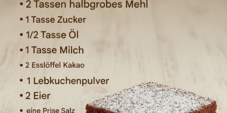 Tassenlebkuchen – einfach, fluffig und weihnachtlich lecker! Gesunde deutsche Rezepte