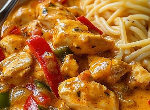 Paprika Sahne Hähnchen in nicht mehr als 20 Minuten fertig