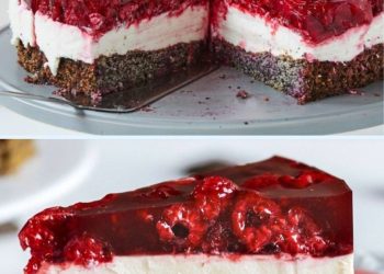 Himmlische Himbeertorte mit Mascarpone Nussboden einfach gemacht unglaublich lecker