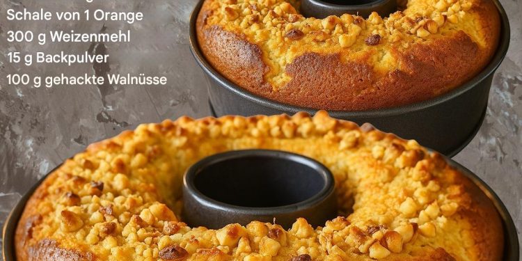 HIER IST DAS REZEPT FÜR ORANGENKUCHEN MIT WALNÜSSEN