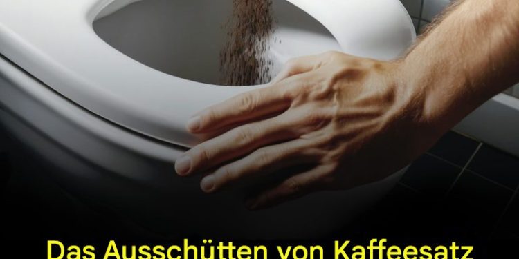 Das Einfüllen von Kaffeesatz in die Toilette löst eines der größten Probleme in Toiletten