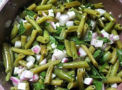 Der beste Salat ever, Bohnensalat mit 2 Zwiebeln