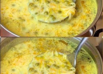 Ich nehme ein Glas Erbsen und koche in 20 Minuten eine tolle Suppe! Leckeres und einfaches Rezept