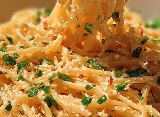 Schnell und lecker, Knoblauchbutter Kräuter Pasta in 5 Minuten