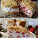 Ich verrühre Mascarpone mit 350 g Erdbeeren, Erdbeerkuchen ohne Backen