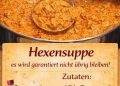 Hexensuppe schmeckt wie ein zauber auf dem teller