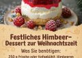 Festliche Himbeer-Dessert zur Weihnachtszeit ist fruchtig ein strahlender Genuss für jede Weihnachtstafe