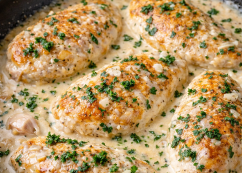 Hähnchenfilet in cremiger Knoblauchsauce