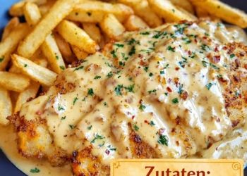 Voll lecker, Hähnchenfilet in cremiger Knoblauchsauce