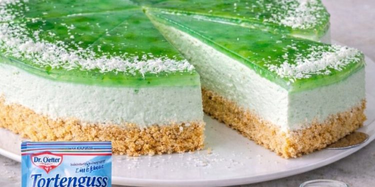 Erfrischende waldmeister philadelphia torte