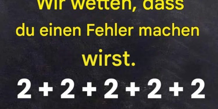 99 % der Menschen irren sich in dieser Frage – werden Sie das Problem lösen können?