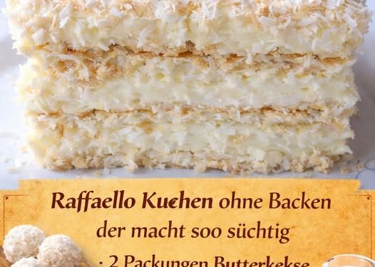 Der beste Kuchen in Universum, Raffaello Kuchen ohne backen!
