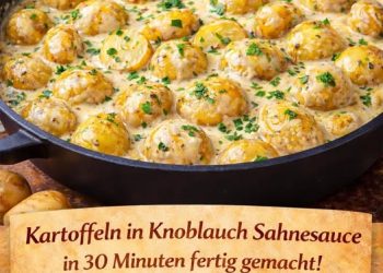 Kartoffeln in Knoblauch Sahnesauce, Suchgtarantie!