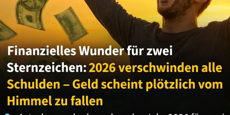 Finanzwunder für zwei Sternzeichen: 2026 könnten sie alle Schulden loswerden – Geld scheint plötzlich vom Himmel zu fallen