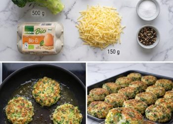 Brokkoli Käse Puffer zum Abnehmen