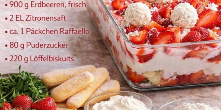 Suchtfaktor Garantiert, Erdbeer Raffaello Tiramisu