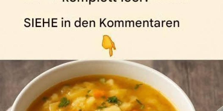 Darmreinigungssuppe: Morgens essen und in 40 Minuten ist der Darm vollständig entleert.