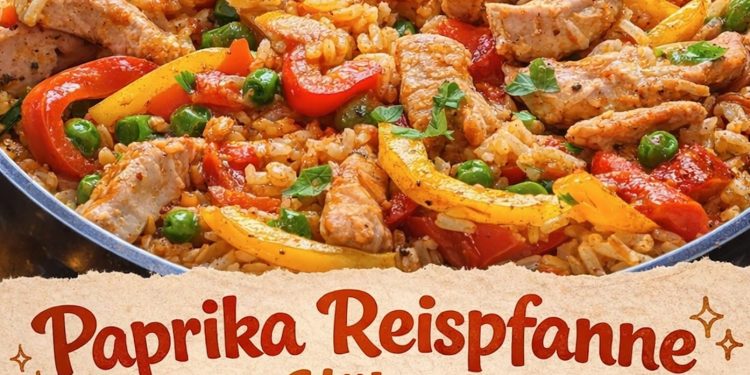Paprika Reispfanne mit Hähnchen, oohhh… würzig, bunt und richtig schön sättigend
