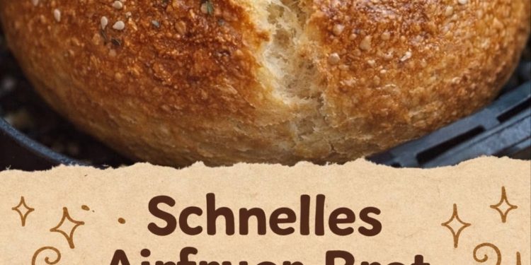 Schnelles Airfryer-Brot außen knusprig, innen fluffig, frischer geht’s kaum