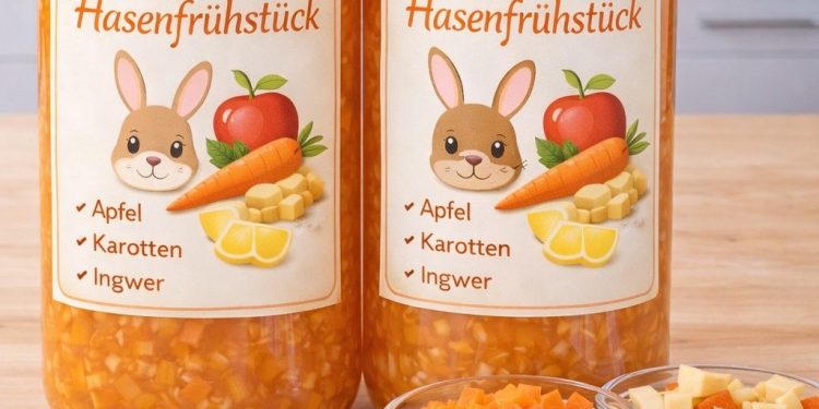 Hasenfrühstück (Karotten-Apfel-Ingwer-Marmelade)