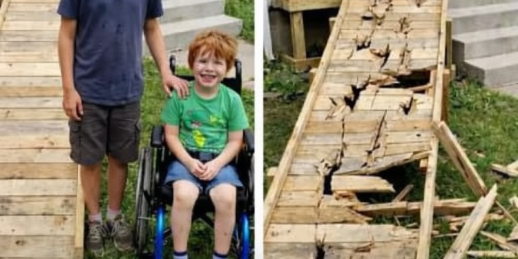 Mein Sohn baute eine Rampe für einen behinderten Jungen. Am nächsten Morgen zerstörte eine selbstgerechte Nachbarin sie – doch sie hatte keine Ahnung, wer alles zusah.