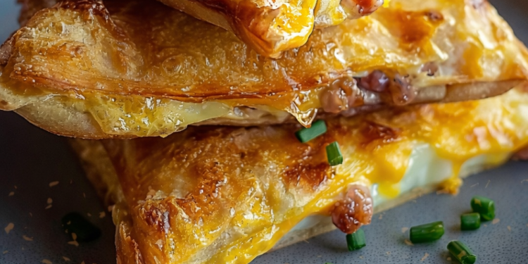 Cottage-Cheese-Frühstückstaschen-Quadrate