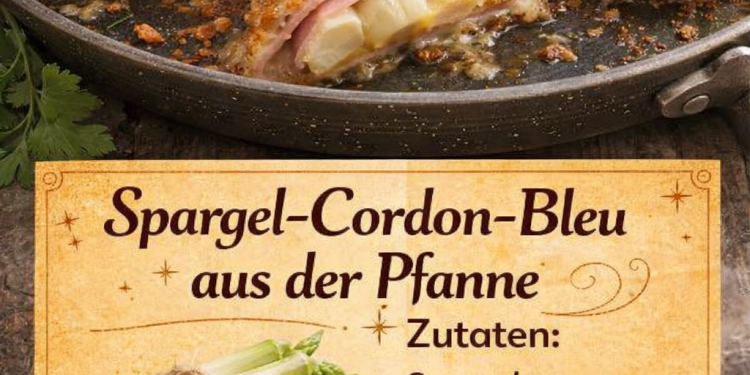 Spargel-Cordon-Bleu aus der Pfanne