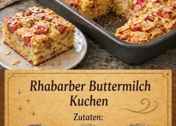 Rhabarber Buttermilch Kuchen