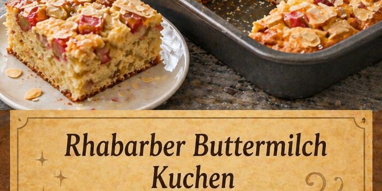 Rhabarber Buttermilch Kuchen