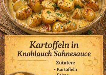 Kartoffeln in Knoblauch Sahnesauce